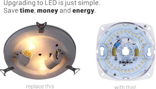 Miniatura 4 de Legental - Motor de luz LED regulable de 4 pulgadas, tamaño PCB, 5000 K, tamaño total, 17 W, 1200 lúmenes, 120 V, CRI80, kit de luz de actualización