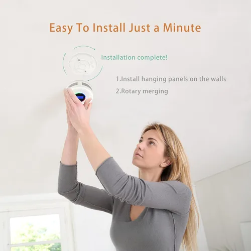 Miniatura 6 de Detector de humo y monóxido de carbono con batería de 10 años, alarma de humo y CO 2 en 1 con pantalla digital, alarma confiable contra incendios