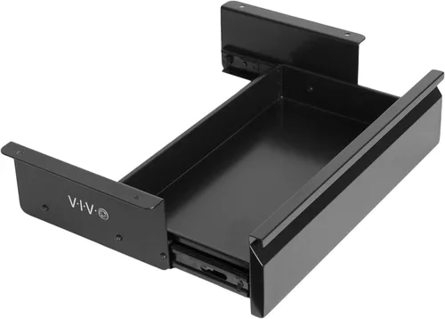 Miniatura 13 de VIVO Cajón deslizante de 22 pulgadas para debajo del escritorio sin carcasa, organizador de almacenamiento para oficina en casa, negro
