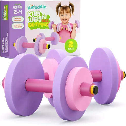 Miniatura 9 de Modern Innovations Juego de pesas de mancuerna para niños, equipo de entrenamiento de juguete, pesas para niños para ejercicio, diversión y fitness