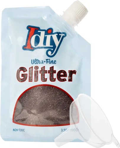 Miniatura 22 de iDIY - Brillantina ultra fina azul aguamarina (3.5 onzas), purpurina extrafina con bolsa de boquilla fácil de verter y embudo para resina, slime
