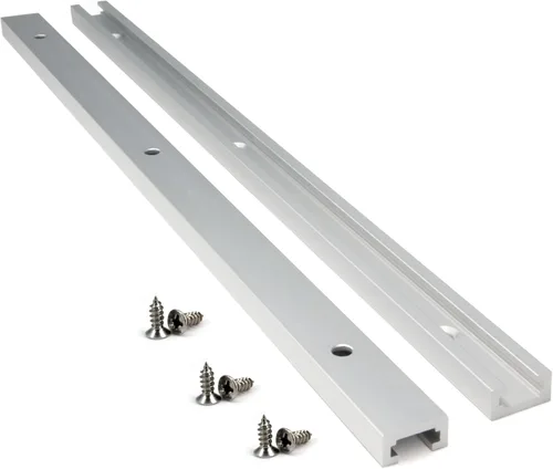 Miniatura 5 de 4 piezas de 15.748 in/16 pulgadas de aluminio deslizante con tornillos perfil de doble corte universal con agujeros de montaje preperforados