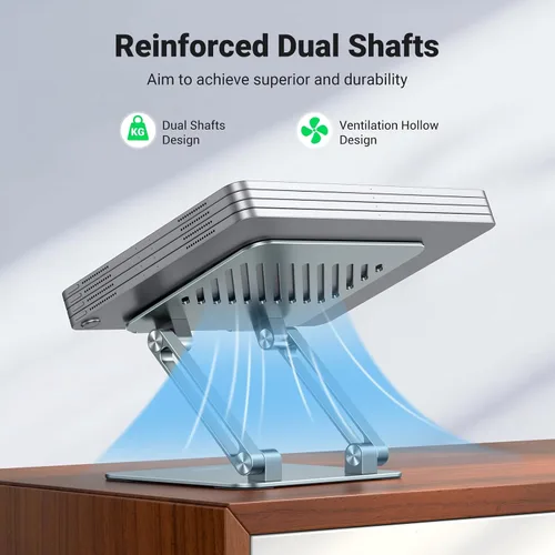 Miniatura 8 de UGREEN - Soporte para tableta para escritorio con doble varilla de aluminio, soporte ajustable de múltiples ángulos, accesorios para el hogar