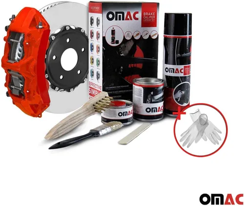 Miniatura 8 de OMAC Pinza de freno a base de epoxi Kit de pintura para coche Texas Red Matt High Temp Texas Red (Matt) RAL:3020