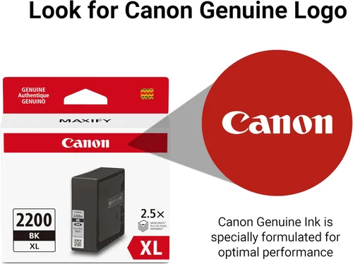 Miniatura 6 de Canon PGI-2200XL Depósito de tinta negra de pigmento genuino, compatible con impresoras IB4120, MB5420, MB5120, IB4020, MB5020 y MB5320 (opcional)