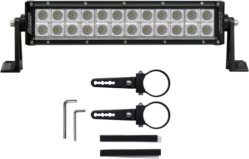 SuperATV Barra de luz combinada LED de 12 pulgadas para KRX/Ace/Rhino/Viking/Wolverine/YXZ, incluye interruptor basculante y arnés de cableado, kit