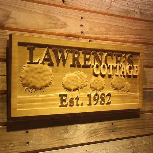 Miniatura 20 de ADVPRO wpa0031 - Letrero de madera personalizado con nombre de Lake House para decoración del hogar, boda, tamaño mediano, 18.25 x 7.25 pulgadas