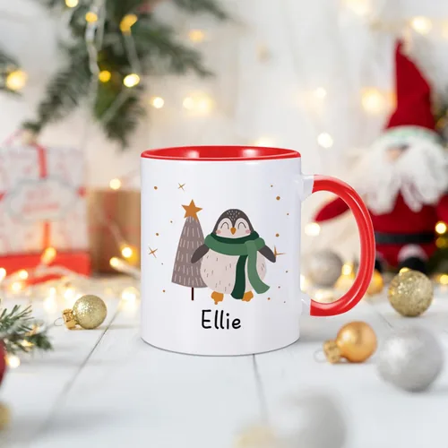 Miniatura 2 de Tazas de Navidad personalizadas, taza de café de Navidad personalizada con nombre inicial, taza de cacao caliente personalizada para niños, tazas