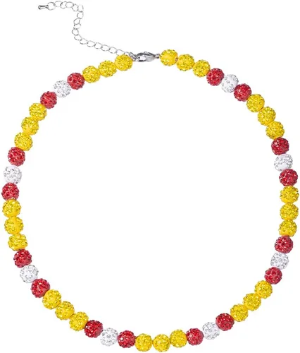 Miniatura 27 de Collar de béisbol – Collar de colección de hielo con cuentas de arcilla brillante con purpurina para hombres y niños, regalos geniales