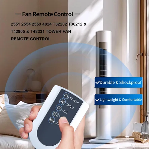 Miniatura 2 de Reemplazo de control remoto para ventilador Lasko 2551 2554 2559 4824 T32202 T36212 Torre de curva de viento, torre oscilante T42905 T42950, T48331
