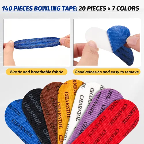 Miniatura 3 de Charniol 140 Pieces Bowling Tape Bowling Finger Thumb Tape for Ball Hole Thumb Protection Bulk for Sport Supplies