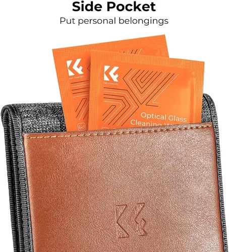 Miniatura 7 de K&F CONCEPT Funda para Filtro de Lente, Estuche para Filtro de Lente Profesional de 3 Bolsillos con Correa para Filtros de Fotografía, Resistente al
