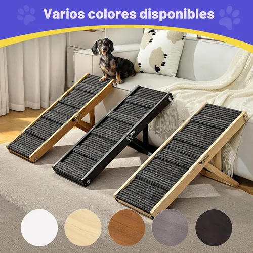 Miniatura 5 de Rampa para perros mejorada 2026 para sofá, rampa plegable para perros pequeños para sofá, 4 alturas ajustables de 13 a 21 pulgadas, escalones