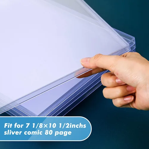 Miniatura 4 de Yexiya 15 fundas para cómics de 7.6 x 10.7 pulgadas, marco duro de PVC para cómics de la Edad de Plata actual, funda transparente de plástico