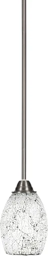 Miniatura 184 de Toltec Lighting Paramount - Mini colgante de 1 luz en acabado negro mate con cristal de arte perla de 7 pulgadas y estilo negro
