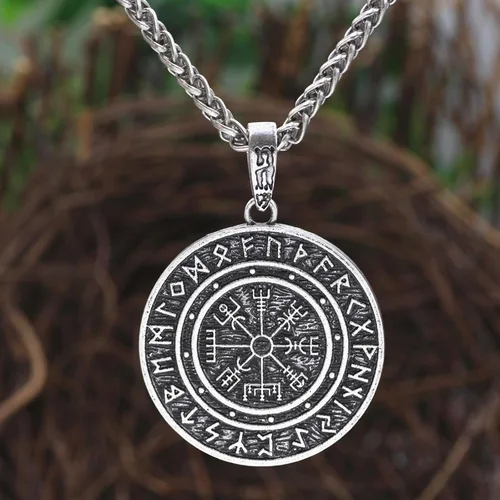 Miniatura 2 de Leprato Collar vikingo nórdico, amuleto de runa vikinga nórdica, dije de amuleto vikingo, regalo de joyería para hombres y mujeres