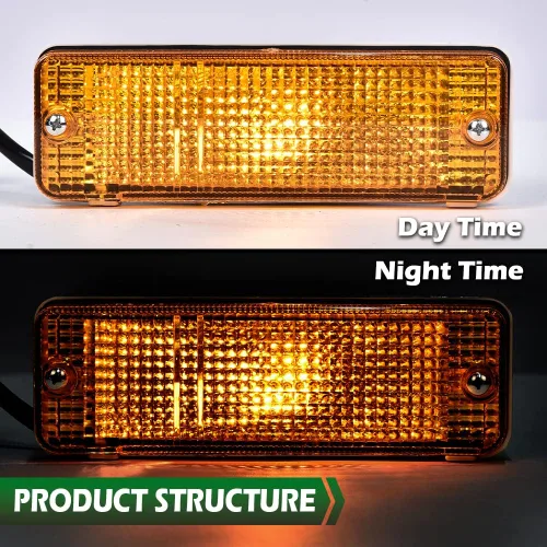 Miniatura 6 de GRAND ORANGE Juego de luces de giro y estacionamiento delanteras, compatibles con Toyota 4Runner 1984-1989 y Toyota Pickup 1984-1988 8151089130