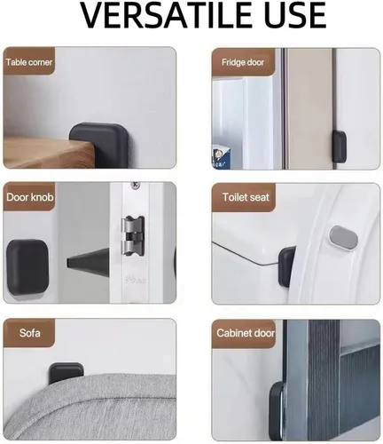 Miniatura 5 de BINJO Protectores de pared para topes de puerta (paquete de 6) - Protector de pared de goma de 1.77 pulgadas para pomo de puerta, protector de pared