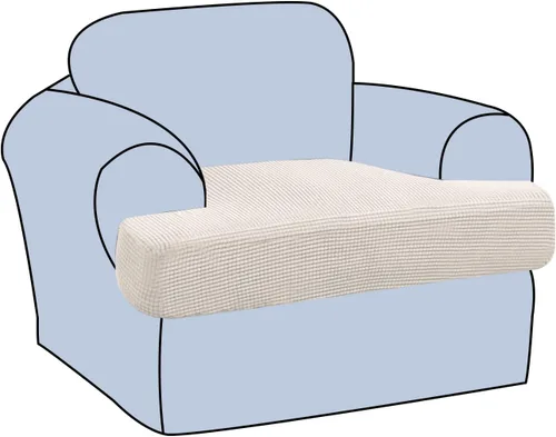 Miniatura 54 de H.VERSAILTEX Funda Elástica para Sillón Sofá con Cojín en Forma de T, Fundas de Cojín en T para Sala de Estar, Funda para Sillón Sofá, Funda