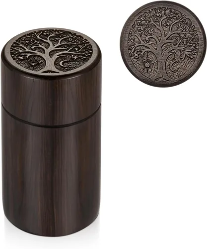 Miniatura 13 de SOITIS Juego de dos pequeñas urnas de madera, mini urnas para cenizas, urnas de cremación para cenizas humanas, urnas decorativas, recuerdo