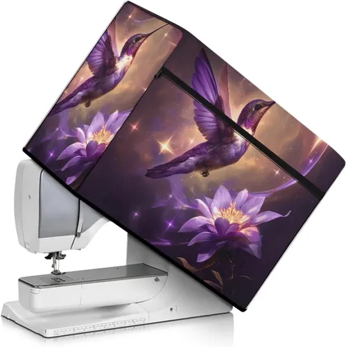 Miniatura 11 de Funda para máquina de coser de mariposas y flores con prácticos bolsillos, funda protectora con asa, para la mayoría de máquinas de coser estándar
