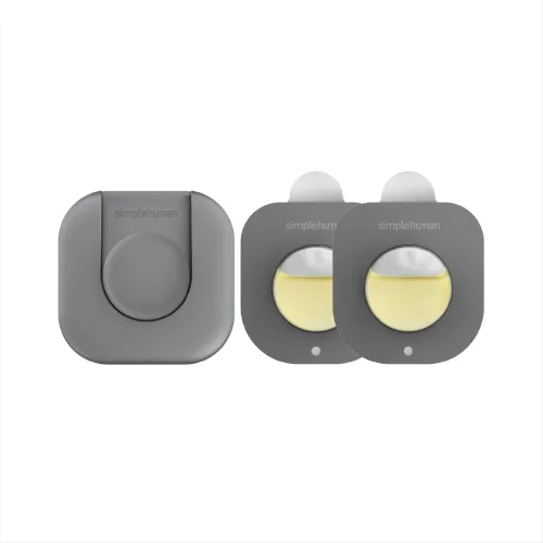 simplehuman Odorsorb® Pod Starter Pack, eliminador de olores de bote de basura con aceites a base de plantas, control continuo de olores de 45 días,