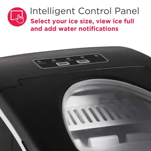 Miniatura 7 de FRIGIDAIRE EFIC101-BLACK - Máquina para hacer hielo para encimera, 26 libras, tamaño de cubo de hielo ajustable, máquina portátil de cubitos de Negro