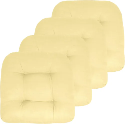 Miniatura 8 de Sweet Home Collection - Cojines para silla de patio al aire libre, cojines prémium con relleno grueso y cómodo de fibra, con tul, 19 x 19 pulgadas