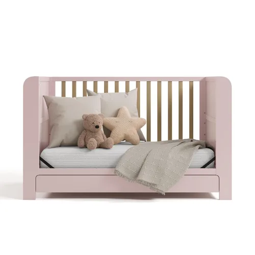 Miniatura 11 de Graco Read-with-Me - Cuna convertible 4 en 1 con cajón (Rosa con madera flotante) - Certificado GREENGUARD Gold. Se convierte en cama infantil, cama