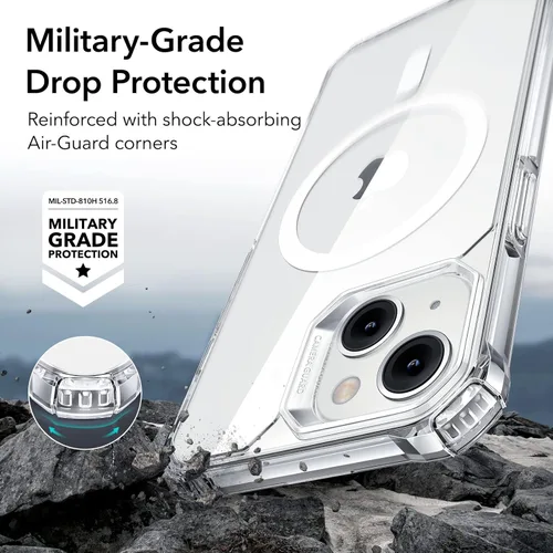 Miniatura 3 de ESR Funda para iPhone 14/13, compatible con MagSafe, protección de grado militar, esquinas que absorben los golpes, resistente a los arañazos, parte