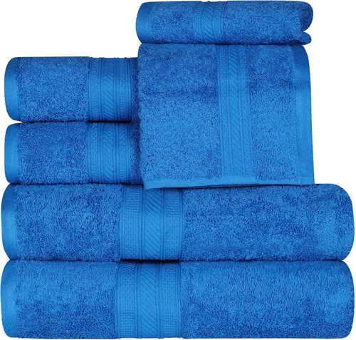 Miniatura 53 de Superior Juego de 2 toallas de baño de fibra larga 100% algodón peinado de 27.64 oz/m², para baño, ducha, cocina, súper suave, afelpado, altamente