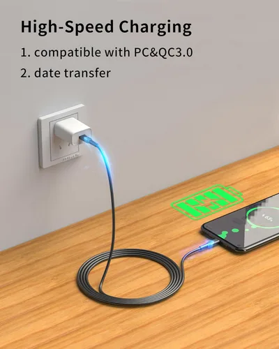 Miniatura 4 de Cable USB C a USB C (paquete de 2, 6 pies, 60 W/3 A) para iPhone 15, carga rápida para iPhone 15 Pro Max Plus, iPad Mini 6/Pro 2021, iPad Air 4