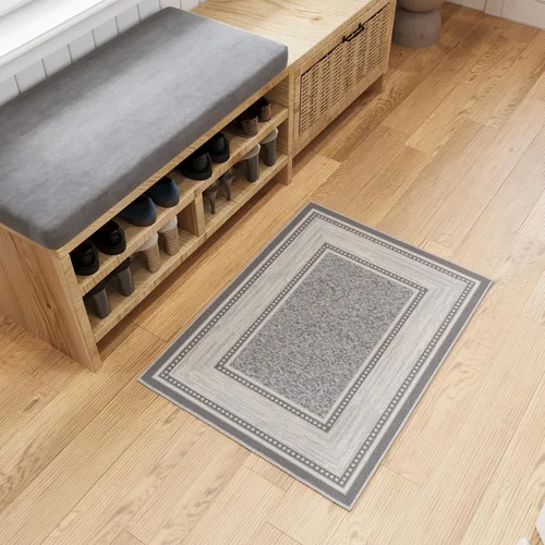 Miniatura 21 de Ottomanson Alfombra de pasillo de 1 pies 10 pulgadas x 6 pies, alfombra de cocina con parte trasera de goma antideslizante para área del fregadero