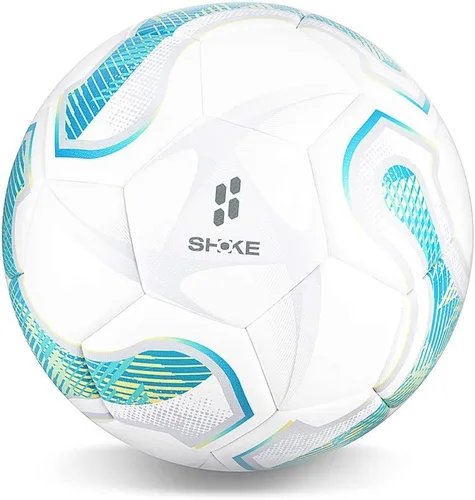 Miniatura 8 de SHOKE Balón de fútbol de tamaño 5, tamaño oficial, entrenamiento con unión térmica, antideslizante, agarre al aire libre/interior, para partidos