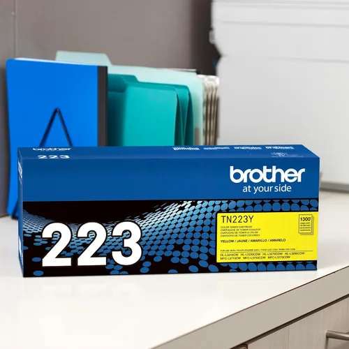 Miniatura 3 de Brother TN223Y original, cartucho de tóner de rendimiento estándar, tóner amarillo de repuesto, rendimiento de páginas de hasta 1,300 páginas