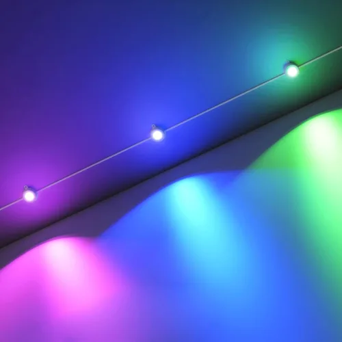 Miniatura 8 de Feit Electric - Luces exteriores permanentes inteligentes RGBIC con luz de cadena de blanco ajustable, luces LED de Navidad de 50 pies, WiFi