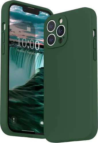 Miniatura 17 de SURPHY Funda compatible con iPhone 13 Pro Max con protector de pantalla, (protección de cámara + forro de microfibra suave), funda de silicona Negro