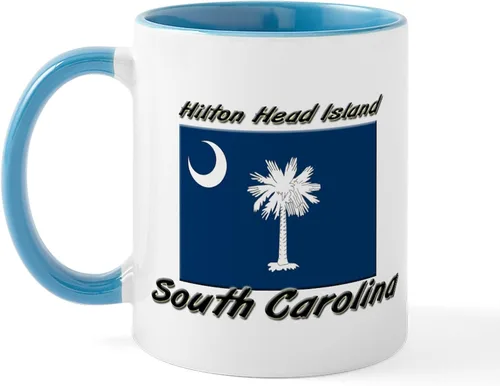 Miniatura 22 de CafePress Taza de café de cerámica de 11 oz (11.0 fl oz) de la bandera de Carolina del Sur Taza con la bandera de Carolina del Sur