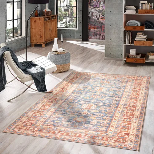 Miniatura 213 de GLN Rugs Traditional Collection - Alfombra de felpilla lavable a máquina, tradicional lavable, antideslizante, alfombra de felpilla de pelo corto