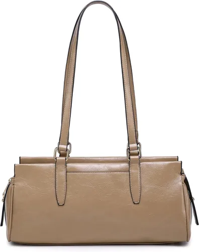 Miniatura 3 de Dasein Bolsos Hobo para mujer, de cuero vegano suave, con 3 compartimentos, múltiples bolsillos