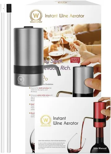 Miniatura 6 de Lujoso aireador de vino eléctrico instantáneo de 1 botón con boquilla 6 veces más oxidación para vinos, escocés y whisky