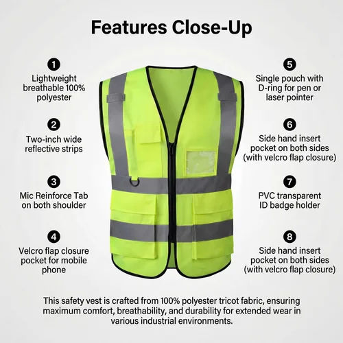 Miniatura 2 de Chaleco de seguridad, chaleco reflectante, chaleco de alta visibilidad, chaleco de construcción para mujeres y hombres, cumple con las normas