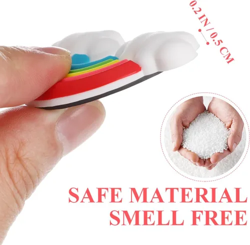 Miniatura 4 de DOITOOL 5 imanes de arco iris para nevera, arco iris, imanes de nevera, calcomanías magnéticas para refrigerador para nevera, casillero, pizarra