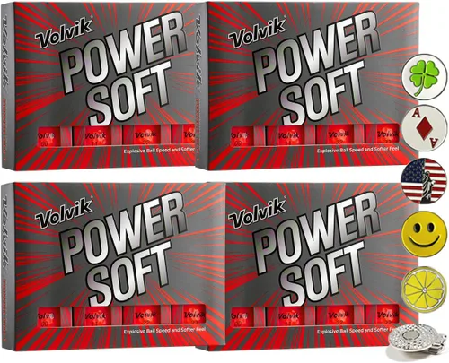 Miniatura 7 de Volvik Power Soft Explosive Ball Speed Golf Balls Set de regalo de 4 docenas