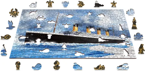Miniatura 7 de WOODEN.CITY Titanic - Rompecabezas de madera para adultos, 500 piezas, 14,75 x 10 pulgadas, rompecabezas de la película de los años 90, fabricado