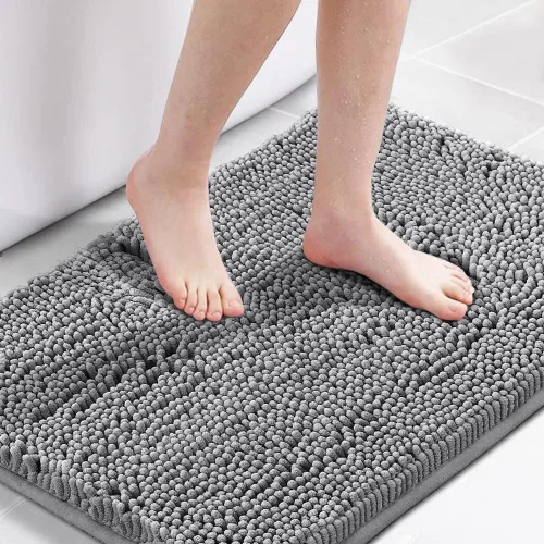 Miniatura 25 de H.VERSAILTEX Alfombra de Baño Alfombra de Baño Alfombras de Baño para Baño Antideslizante Alfombras de Baño Extra Gruesa de Chenilla Alfombra 17" x