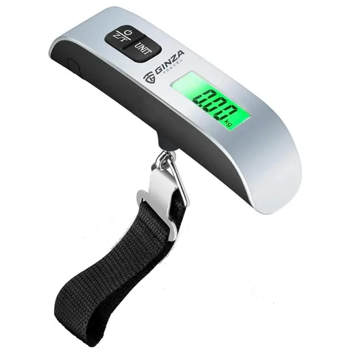 GinzaTravel Báscula electrónica de equipaje de 110 libras de alta precisión para viajes, básculas colgantes digitales de 110.2 lbs (plata, 1 unidad
