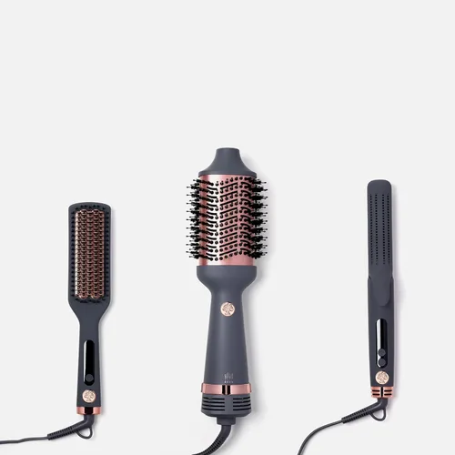 Miniatura 6 de Hairitage Cepillo alisador de cerámica con calefacción para soplados, voluminizador y alisado, cepillo antiencrespamiento para cabello suave