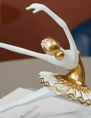 Miniatura 6 de HAUCOZE Estatua de bailarina de bailarina, escultura de yoga, decoración moderna del hogar, regalo para sala de estar, oficina, poliresina de 8.3