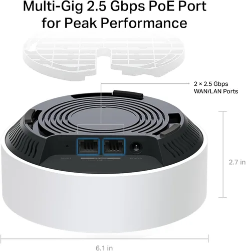 Miniatura 5 de TP-Link Deco X50-PoE AX3000 PoE Mesh WiFi - Malla WiFi 6 para montaje en techo/pared, reemplazo del enrutador WiFi, punto de acceso y extensor